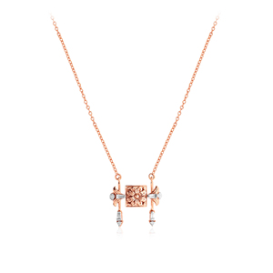 GLEAMORA ENTERPRISE Pendentif Cœur en Or Rose avec Diamant de Laboratoire Taille Brillant pour Femme, Tendance, 18K, Usage Quotidien, Couleur H Blanc - Product Image 1