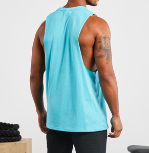 High Quality <b>Men</b> Casual Tank Top Custom Design Breathable 100% Cotton Workout Gym <b>Vest</b> OEM Service Activewear - Product Image 4