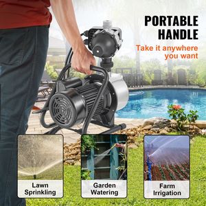 Pompa per Pozzi Poco Profondi da 1HP 115V con Portata di 1200 GPH e Prevalenza di 145 ft, Pompa Portatile in Acciaio Inox con Controllo Automatico per Irrigazione - Product Image 5