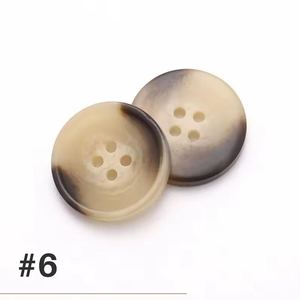 High Quality Custom Round 4-Hole Buffalo Horn Animal Style Durable <b>Handmade</b> Sewing Buttons for <b>Clothes</b> Shirt Suit buffalo bone - Product Image 3