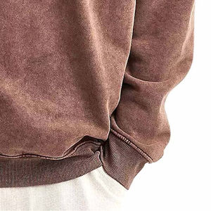 Sudadera personalizada vintage de cuello redondo, sudaderas lisas de cuello redondo para hombre, sudadera con efecto lavado ácido, transpirable, precio al por mayor, OEM - Product Image 3