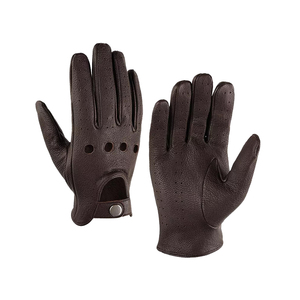 Gants de conduite en cuir pour hommes, design en cuir véritable souple, gants de conduite pour femmes, respirants, gants de conduite classiques en cuir - Product Image 4