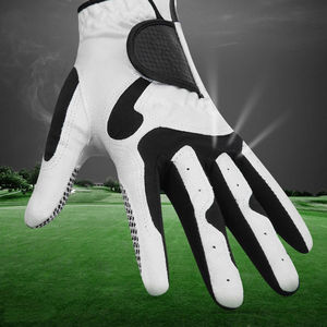 Golf <b>Gloves</b> Cabretta Leather Full Finger Adjustable Wrist Strap Quick Dry Breathable <b>Moisture</b> Wicking Lightweight for Hot Sports - Product Image 4
