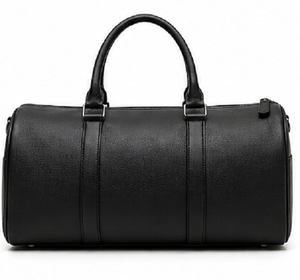 Bolsa de Viaje de Cuero Genuino Negro, Deportiva, Casual, de Lujo, para Gimnasio, Fin de Semana, Equipaje de Mano, Elegante, Duradera, de Gran Capacidad - Product Image 4