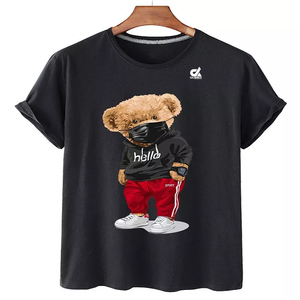 Custom Sublimation Cotton <b>Animal</b> Print Front Plus Size Oversized T-Shirts for <b>Men</b> Custom-Made High Quality Print Casual Apparel - Product Image 4