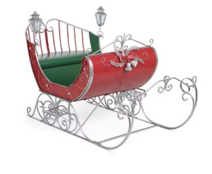 Decoración Navideña de Metal Rojo con Rieles Curvos y Diseño de Espiral, Estilo Tradicional, Artesanía - Product Image 1