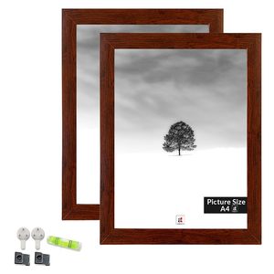 Solid Wood Rectangular Photo <b>Frame</b> <b>with</b> UV Printing & Silk Screen Printing Handmade Wall <b>Mount</b> Durable Classic - Product Image 1