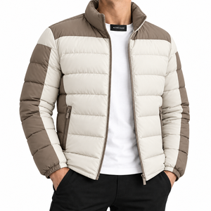 Chaqueta de Invierno para Hombre de Alta Calidad, 100% Poliéster, Impermeable, Estilo Bomber con Capucha y Decoración para Actividades al Aire Libre - Product Image 3