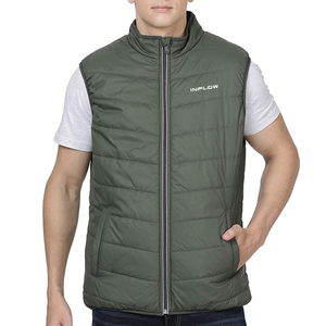 Chaleco Acolchado Azul Marino para Hombre con Cierre de Cremallera para Senderismo al Aire Libre en Invierno - Product Image 4
