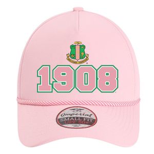 Gorra de Béisbol Estructurada Rosa AKA 1908 con Bordado de Hermandad Griega, Ajustable y Flexible para Mujer, Uso Casual al Aire Libre - Product Image 1