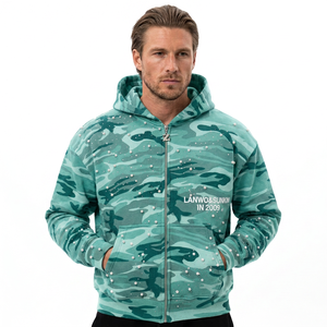 Sudaderas con capucha de camuflaje con pedrería en tejido de alta calidad de mezcla de algodón y poliéster. - Product Image 1