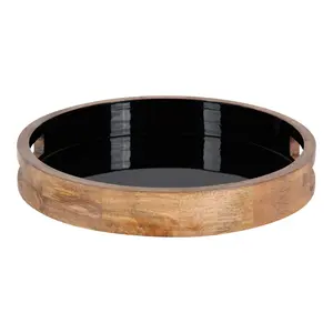 Ensemble de plateaux de service pour le thé et le café en céramique de luxe à motifs végétaux, respectueux de l'environnement, plateau de service haut de gamme pour les buffets, pour les dîners raffinés, Zahid Exports - Product Image 1