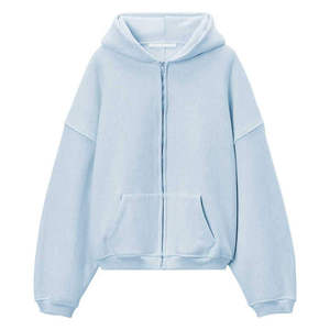 Men's Casual Full <b>Zip</b> Hoodie Premium Cotton Blend Custom Embroidery OEM Private Label Wholesale Apparel Supplier - Product Image 3