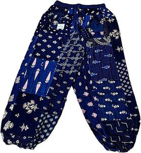 Vente en gros Pantalon sarouel taille haute à patchwork pour la saison Pantalon XL pour festival d'été avec élastique pour femmes hommes Poches d'hiver pour la sueur - Product Image 2