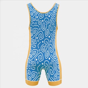 Premium <b>Women</b> Wrestling <b>Singlet</b> Printed One Piece Martial Arts High Neck Sleeveless Sports Apparel Lightweight 100% Polyester - Product Image 6