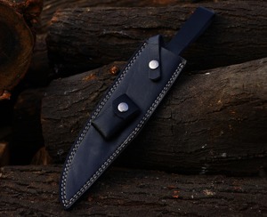 Couteau Bowie Ambidextre en Acier D2 Fait Main, Finition Polie, Étui en Cuir, Style Moderne, Couteau de Survie Extérieur Personnalisé 12 Pouces+ - Product Image 6