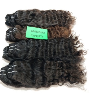 Extensions de cheveux humains indiens ondulés, 100% naturels, non traités chimiquement, couleur noire, lots de fournisseur, prix abordable - Product Image 6