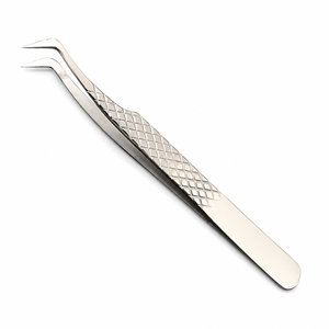 Pince à épiler de haute qualité pour extensions de cils volume russe en L, marque privée personnalisée, en acier inoxydable à faible tension - Product Image 6