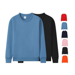 Customized logo 100% Cotton Blank Sweatershirt Solid Color Streetwear Unisex Crewneck <b>Sweatshirts</b> Heavyweight <b>Plain</b> <b>Sweatshirts</b> - Product Image 1