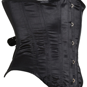 Vestido de Fiesta Ajustado con Corsé de Satén Negro, Escote Corazón, Sin Mangas, con Encaje, Estilo Vintage para Adultos - Product Image 6