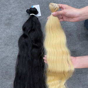 Productos populares: Cabello humano vietnamita negro y rubio en trama, cabello vietnamita virgen, sin enredos, sin caída, venta al por mayor. - Product Image 2
