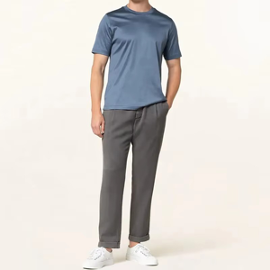 T-shirt en coton tendance pour homme, tissu léger et doux, imprimé graphique, vêtement décontracté pour la rue, tenue confortable pour tous les jours, design moderne et élégant - Product Image 1