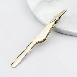 NEW-VERTIS OEM Custom Logo Slanted Tip Durable Stainless Steel Eyebrow Tweezers Beauty Grooming <b>Tool</b> - Product Image 2