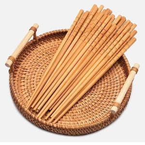Premium <b>Reusable</b> Bamboo <b>Chopsticks</b> Handcrafted Natural Wood <b>Chopsticks</b> Eco-Friendly Durable Tableware for Home - Product Image 3