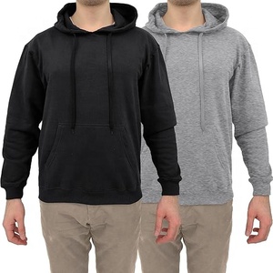 Sweatshirts à capuche pulls personnalisés vente en gros 350gsm coton polaire lourd avec logo imprimé ou brodé fournisseur OEM - Product Image 6