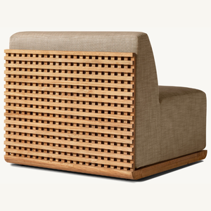 โซฟาเดี่ยวทำจากไม้สัก ดีไซน์เรียบง่ายทันสมัย พร้อมโฟมนุ่ม ทนทาน นั่งสบายเหมาะสำหรับการใช้งานในบ้าน - Product Image 6