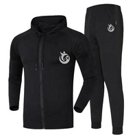 CARDIAC SPORTS Conjuntos Deportivos Personalizados para Hombre, Sudadera con Capucha y Cremallera, Pantalones de Felpa de Color Puro, Joggers Ecológicos y Transpirables