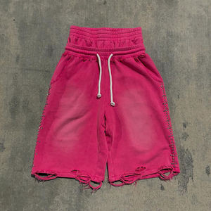 Shorts de jogging décontractés pour homme, mélange polyester-coton, taille élastique, séchage rapide, avec poches, logo personnalisé - Product Image 2