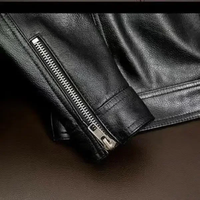 Veste de moto pour homme en cuir PU noir, teinture écologique, col rabattu, fermeture éclair avant, hiver, extérieur, avec plusieurs poches
