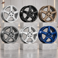 Jantes forgées 5 branches en V, concaves, argent brillant, 18-22 pouces, 5x112 5x114.3 5x120, en alliage 6061-T6 pour BMW Audi Mercedes-Benz