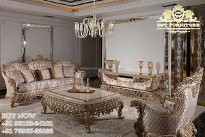 Ultra Luxury Carved Living Room Furniture Set Imperial Golden Carved Living Room Sofa Set German Gold Luxury Living Room Sofas - Product Image 6