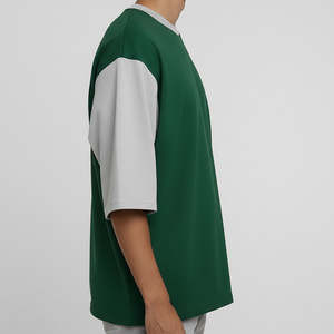 Camisetas de hombre de dos tonos al por mayor en stock, 100% algodón, 180GSM, estilo vintage lavado, hombros caídos, oversize - Product Image 2