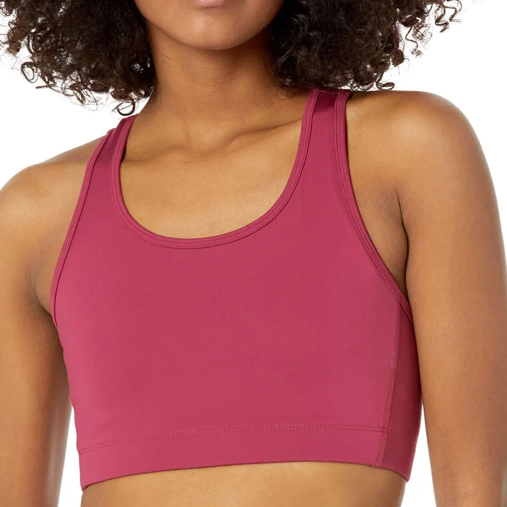 High Quality Women Sports Bra Breathable Eco-Friendly Light Support U-NECK Front Logo Customizable Removable Pads Spandex/Cotton