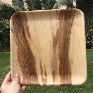 Natural Palm Leaf Dinner <b>Plates</b> Compostable <b>Disposable</b> Serving <b>Plates</b> with Smooth Finish for Hotels Restaurants and Catering Use - Product Image 4