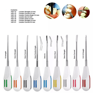 ชุดอุปกรณ์ถอนฟันแบบ Luxating 9 ชิ้น ด้ามจับพลาสติกน้ำหนักเบา โดย Bone Bridge Instruments - Product Image 6
