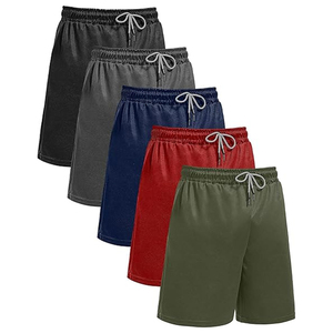 Shorts en coton pour hommes OEM, taille élastique, unis, décontractés, pour l'été, shorts de détente, logo personnalisé, prix d'usine, vente en gros - Product Image 6
