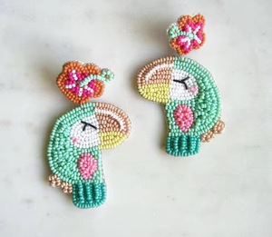 Pendientes de Papá Noel con Cuentas, Estilo Bohemio, Geométricos, para Fiestas de Halloween, Pendientes Colgantes Multicolores para Niños - Product Image 3