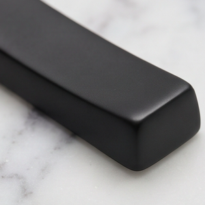 Reposacucharas de cerámica negra sólida, soporte curvo para utensilios de cocina, para uso en la cocina, el hogar y la mesa. - Product Image 2
