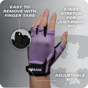 Guantes 3.0 - Guantes de Levantamiento de Pesas Duraderos de Medio Dedo con Cierre de Muñeca Ajustable, Palma de Cuero Transpirable - Product Image 2