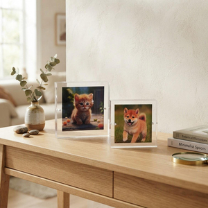 [Holar] Cadre photo magnétique en acrylique transparent rectangulaire double face fabriqué à Taïwan pour la décoration de la maison - Product Image 5