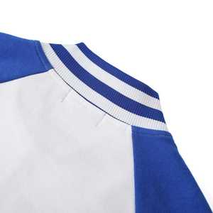 Zeta Phi Beta 1920 <b>White</b> Blue Varsity Fleece <b>Jacket</b> Chenille Number Embroidery Greek Women Bomber Ribbed Cuff Premium Fit - Product Image 4