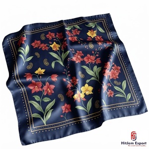 Premium Custom Printed Luxury Silk Scarf Lightweight Womens Square Headscarf OEM ODM Manufacturer Sicily Custom Fabric Products - Product Image 1