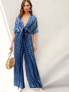Combinaison décontractée pour femmes, nouvelles arrivées d'automne, imprimé floral, tendance, jambes larges, 100% coton, chiffon, écologique, respirant - Product Image 2