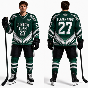 Stitched Ice Hockey Uniform Jersey Pants Socks Set <b>Athletic</b> Teamwear Personalized Sublimation Embroidered Printing Custom Player - Product Image 5