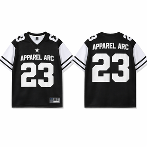 Maillot d'équipe classique noir et blanc 23, crop top unisexe surdimensionné, streetwear athlétique, vêtements pour hommes surdimensionnés, marque privée USA - Product Image 2