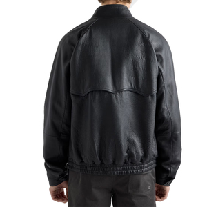 <b>Men's</b> Nappa <b>Leather</b> <b>Jacket</b> Luxury Genuine Lambskin Zip-Up Breathable Windproof Winter Custom OEM <b>leather</b> garment Manufacturer - Product Image 2